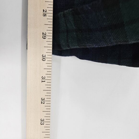 Vintage LL Bean Plaid Pants Mens 35 x 30 Green 1970s Trousers Classic Casual - Picture 8 of 15